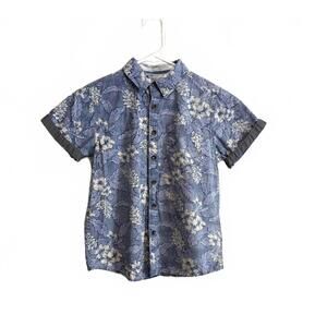 Level Ten Authentic Boys Small (8) Short Sleeve Floral Shirt Boys Beach